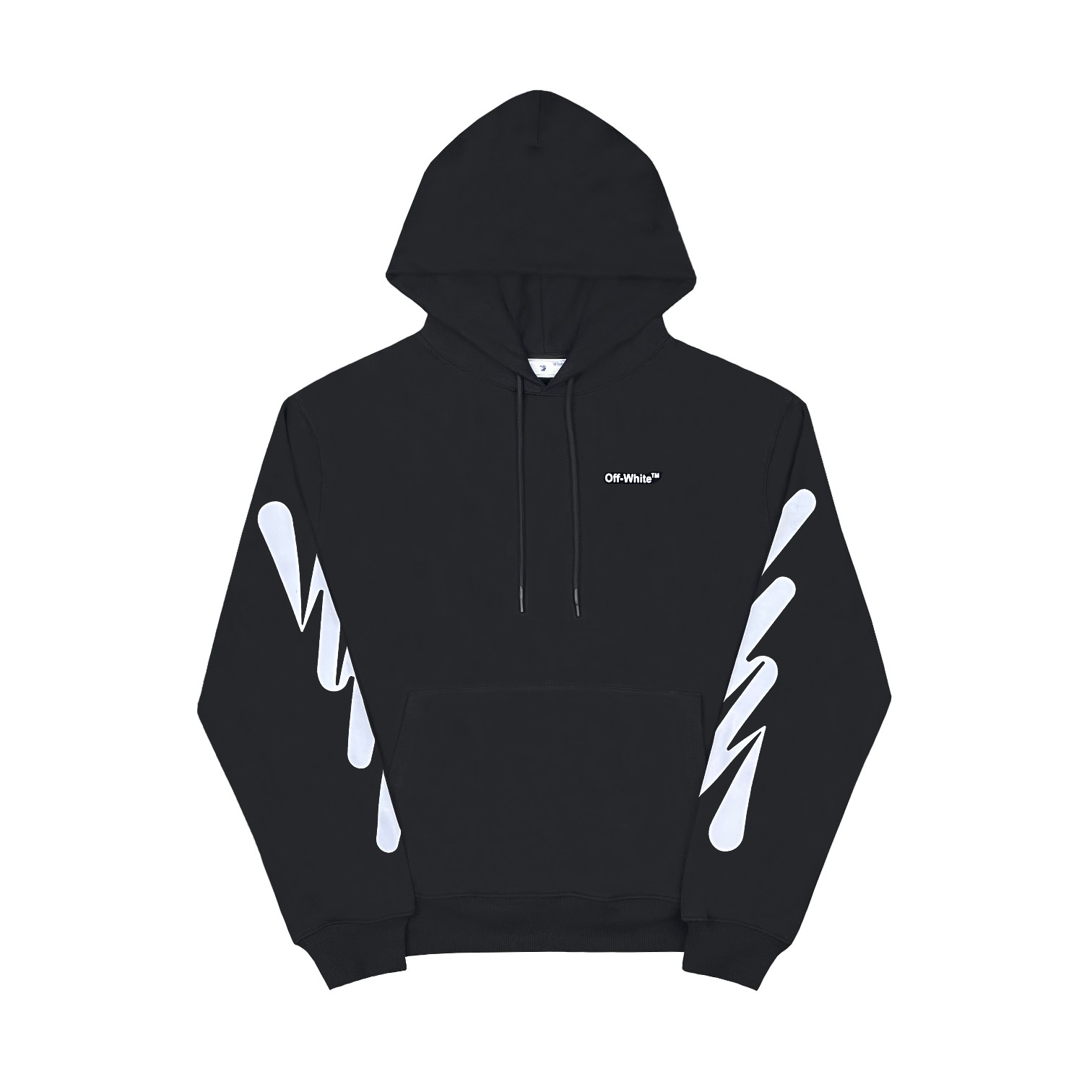   OFF-White OW   印花  运动 长袖 连帽 外套夹克 秋冬季 拉链 卫衣 黑色 OMBB097S22FLE0091001