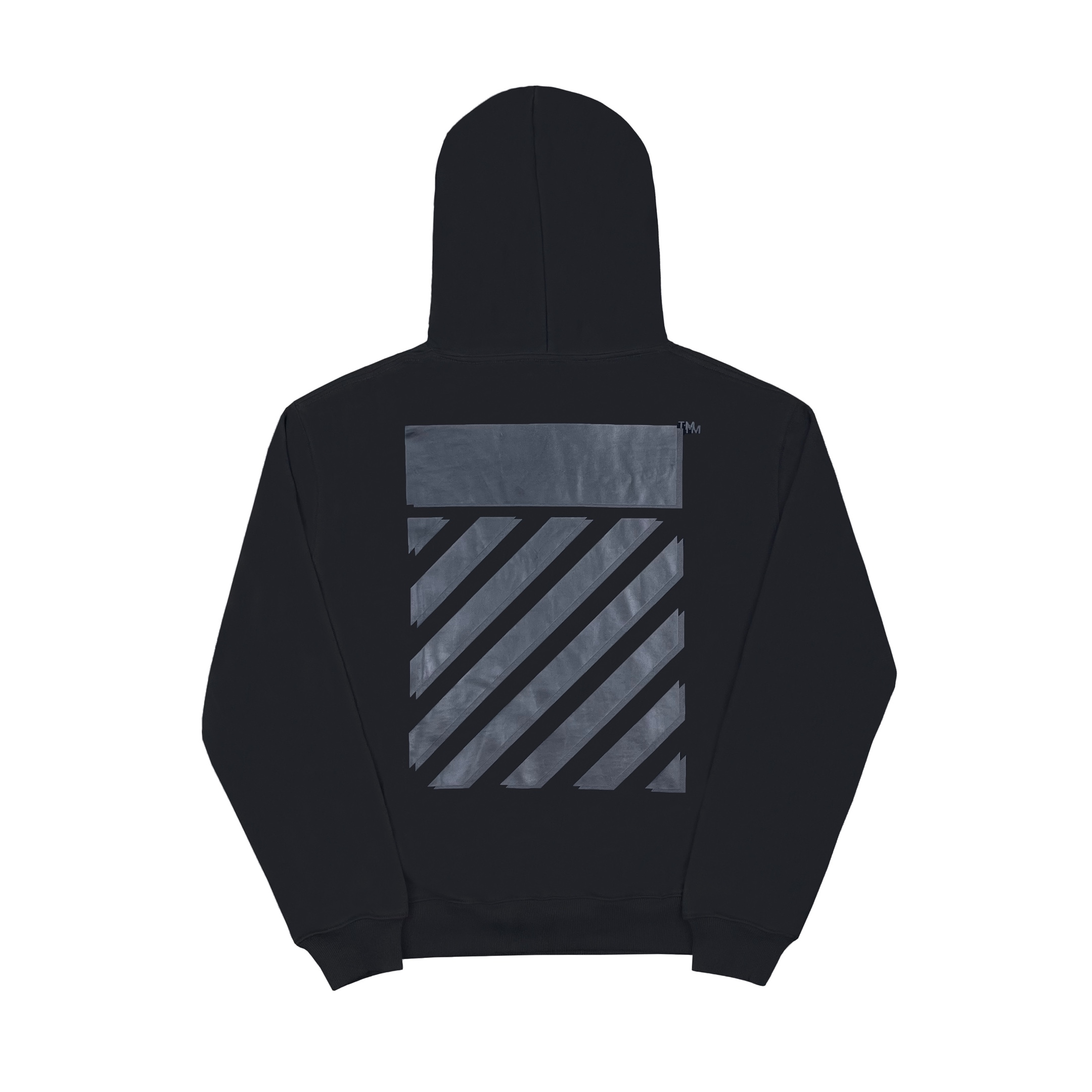 OFF-White OW 印花  运动 长袖 连帽 外套夹克 秋冬季 拉链 卫衣 黑色 OMBB097C99FLE0051010