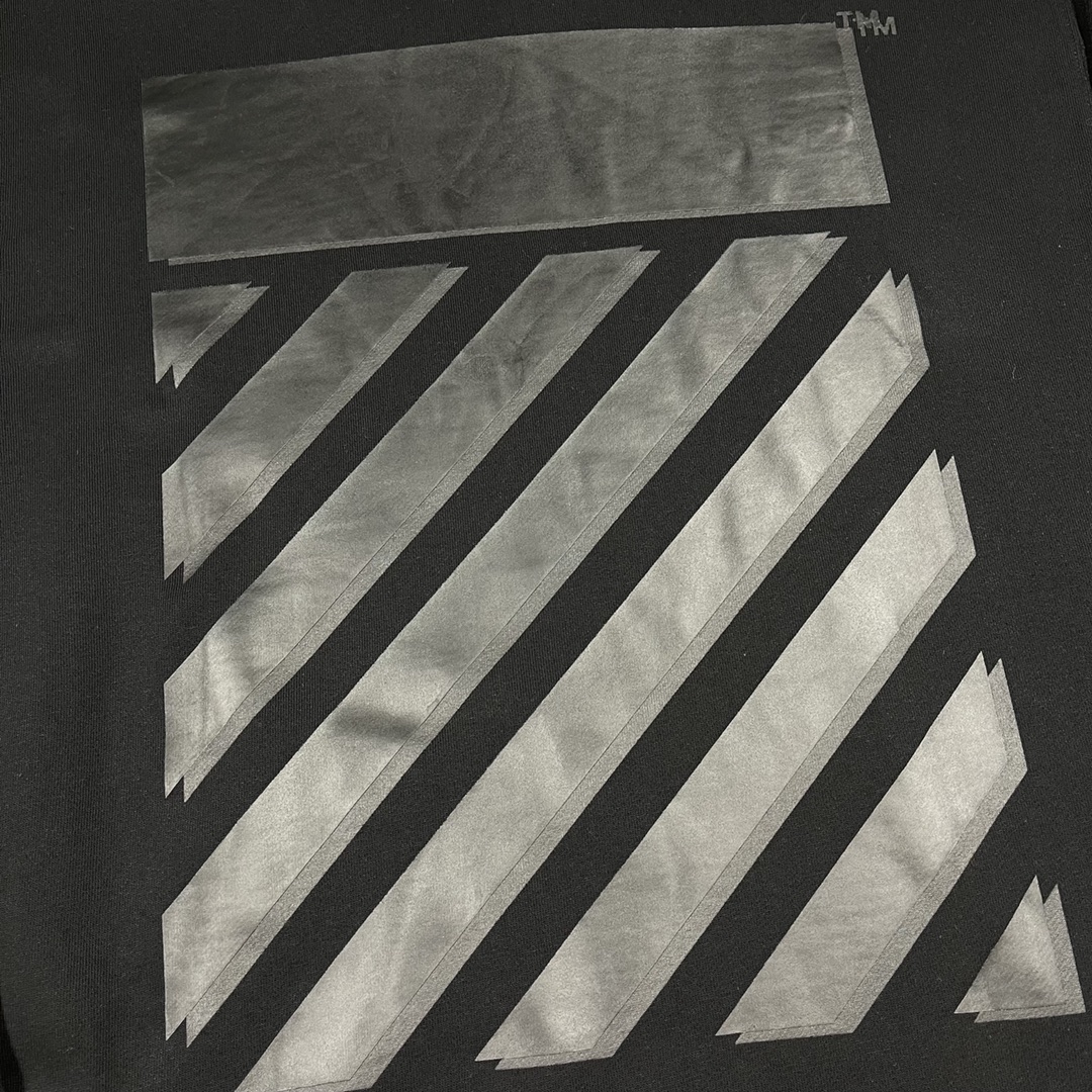 OFF-White OW 印花  运动 长袖 连帽 外套夹克 秋冬季 拉链 卫衣 黑色 OMBB097C99FLE0051010