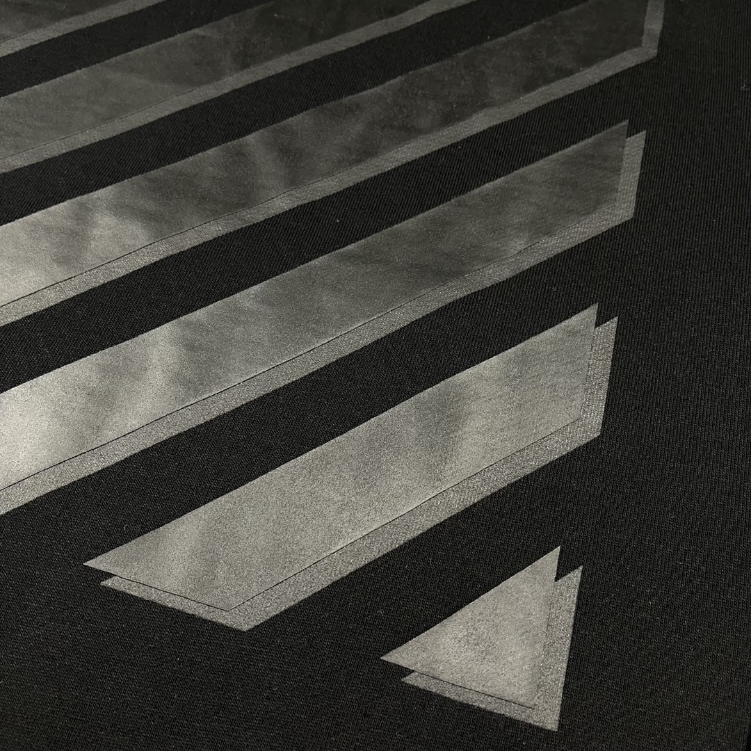 OFF-White OW 印花  运动 长袖 连帽 外套夹克 秋冬季 拉链 卫衣 黑色 OMBB097C99FLE0051010