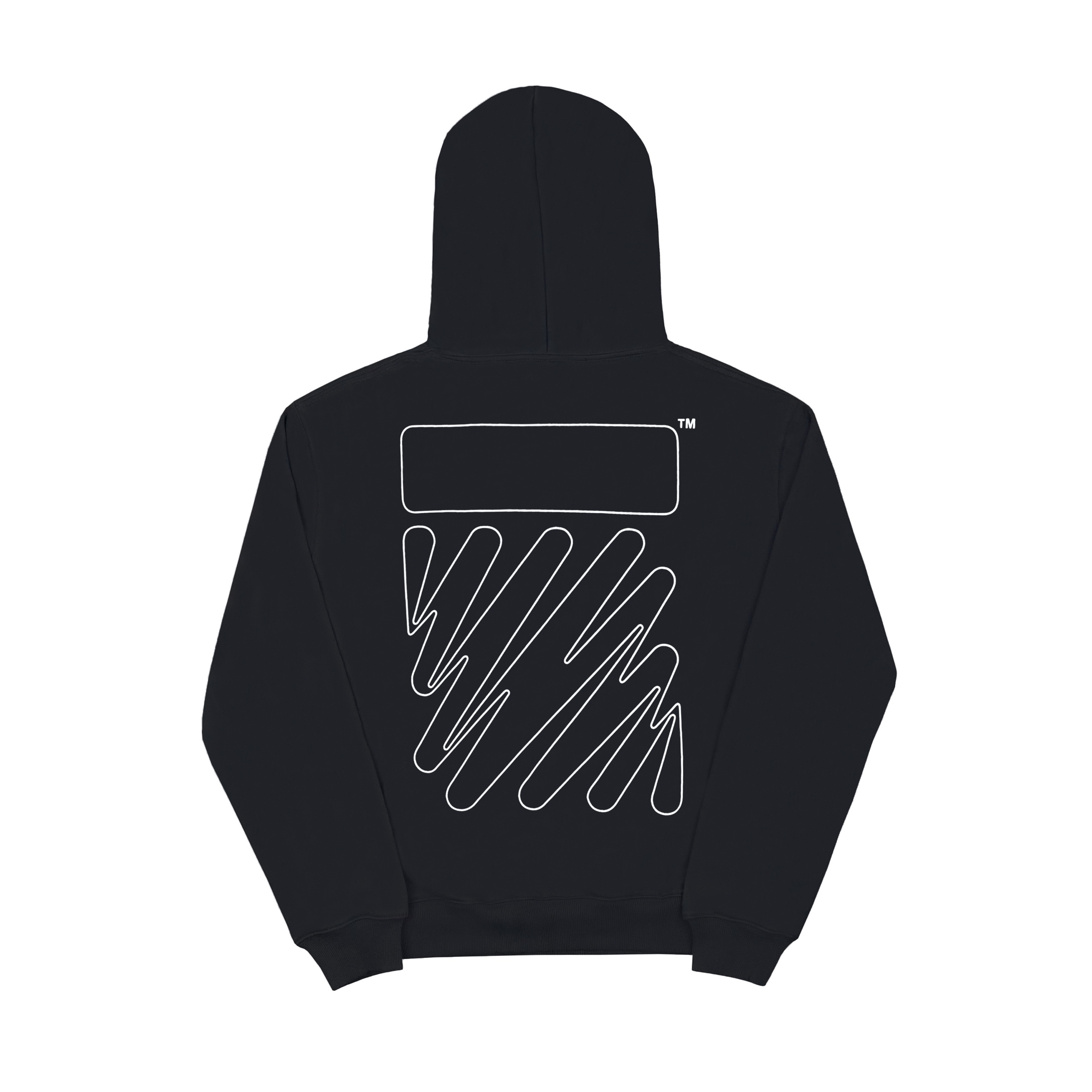  OFF-White OW 波浪斜条 印花  运动 长袖 连帽 外套夹克 秋冬季 拉链 卫衣 黑色 OMBB097F22FLE0151001