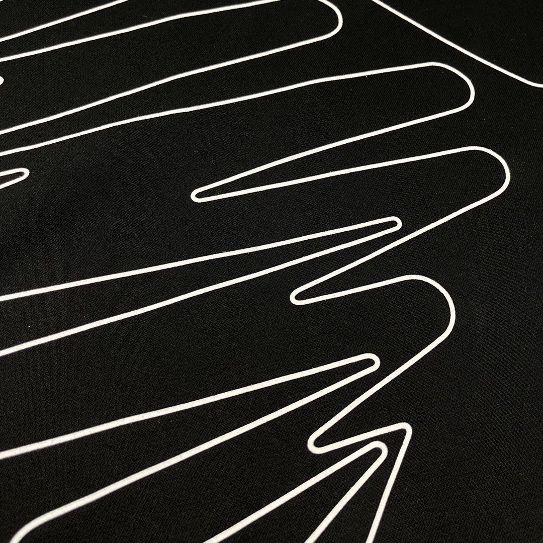  OFF-White OW 波浪斜条 印花  运动 长袖 连帽 外套夹克 秋冬季 拉链 卫衣 黑色 OMBB097F22FLE0151001