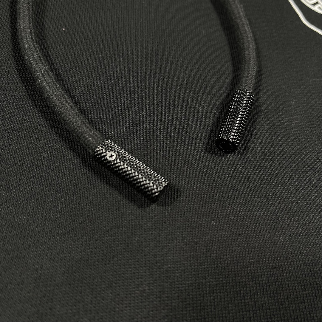  OFF-White OW ss23 波浪斜条 印花  运动 长袖 连帽 外套夹克 秋冬季 拉链 卫衣 黑色 OMBB110S23FLE0031001