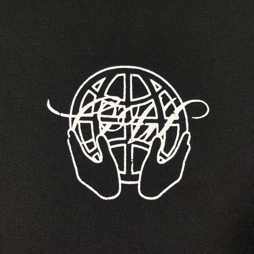  OFF-White OW ss23 波浪斜条 印花  运动 长袖 连帽 外套夹克 秋冬季 拉链 卫衣 黑色 OMBB110S23FLE0031001