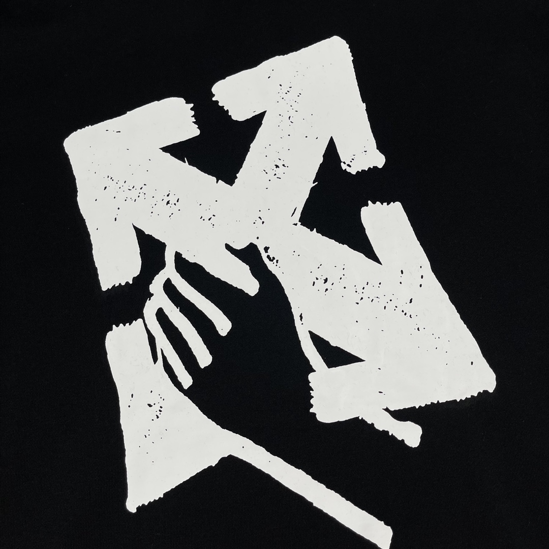  OFF-White OW ss23 波浪斜条 印花  运动 长袖 连帽 外套夹克 秋冬季 拉链 卫衣 黑色 OMBB110S23FLE0031001