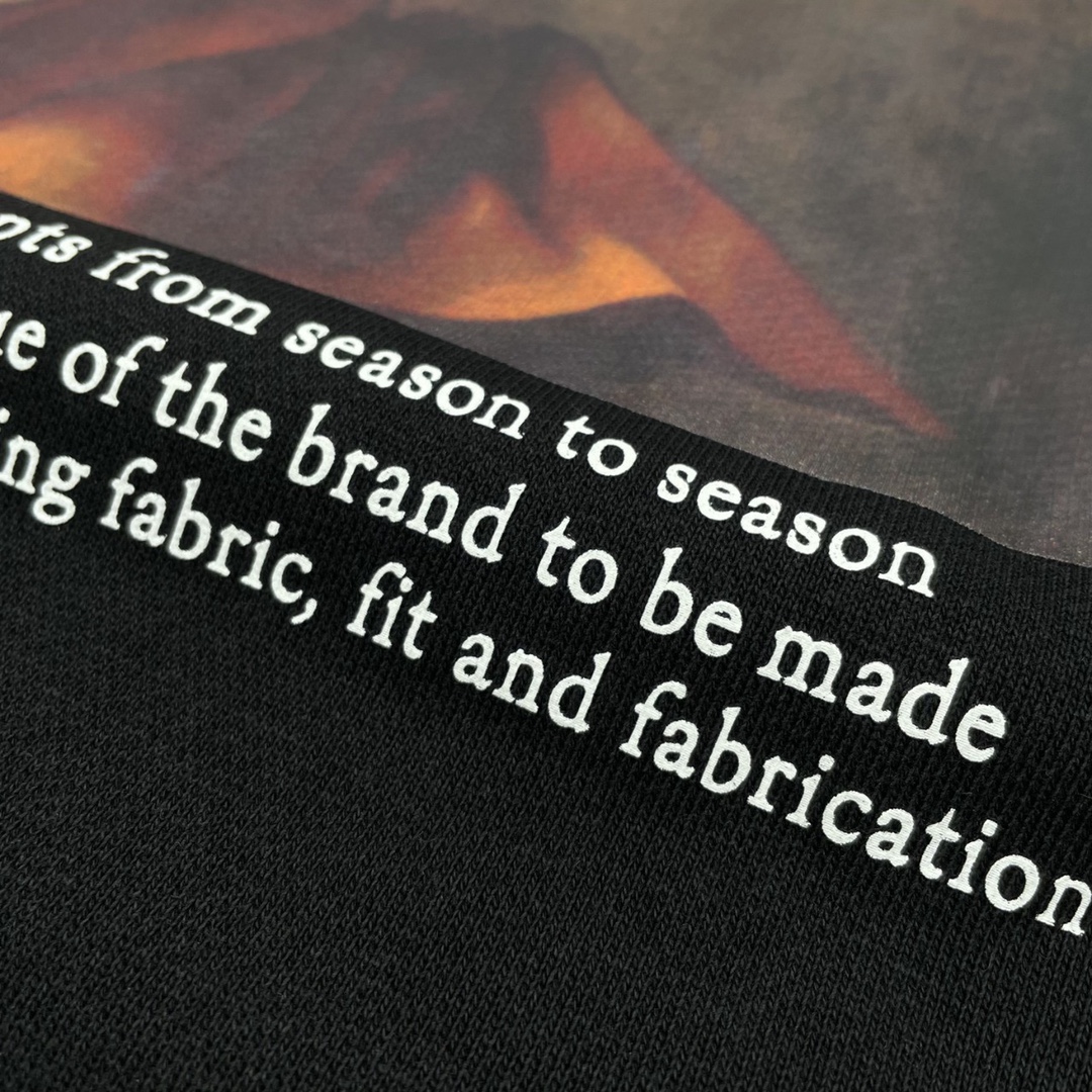   OFF-White OW  SS22  油画 印花  运动 长袖 连帽 外套夹克 秋冬季 拉链 卫衣 黑色 OMBB037S22FLE0071001