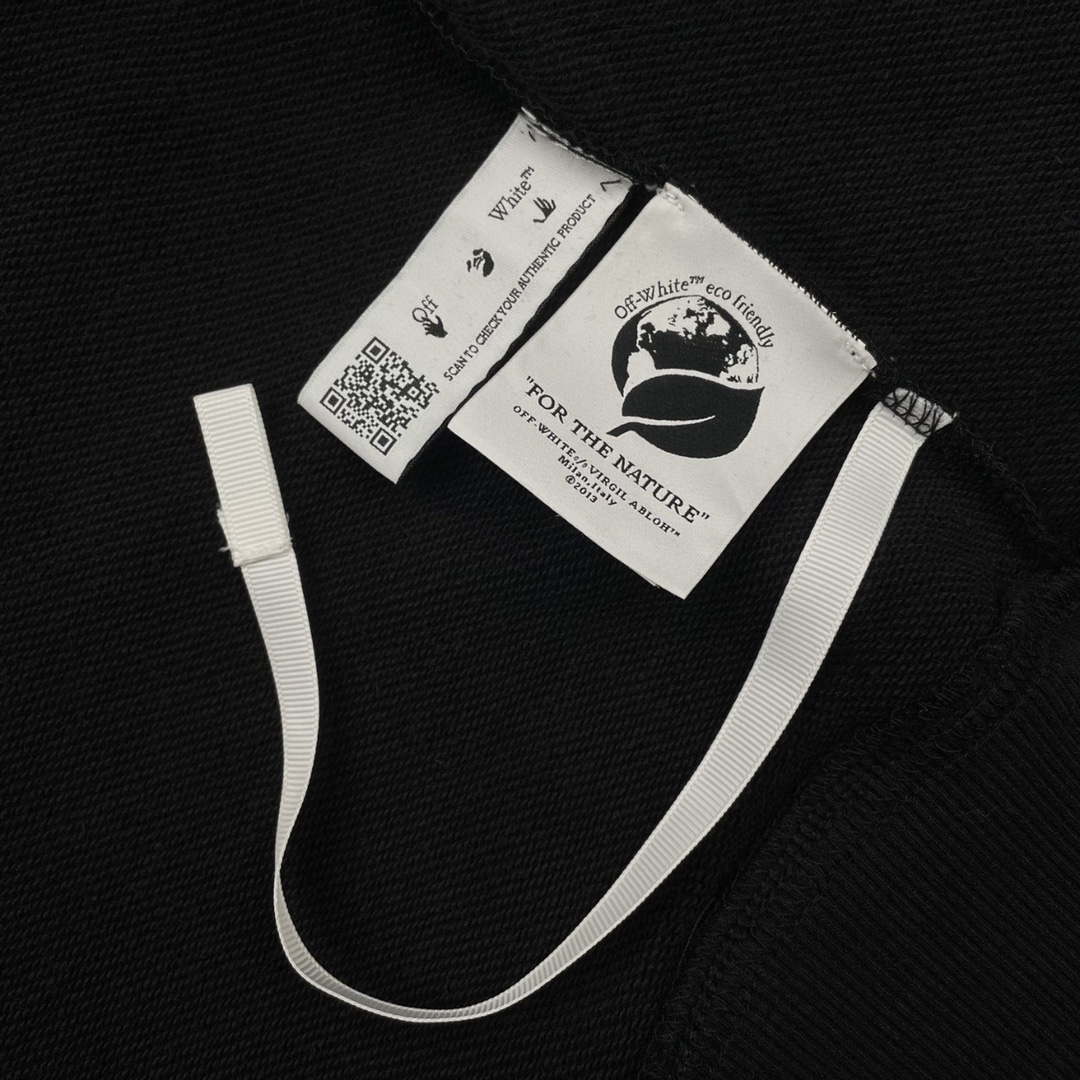   OFF-White OW  SS22  油画 印花  运动 长袖 连帽 外套夹克 秋冬季 拉链 卫衣 黑色 OMBB037S22FLE0071001