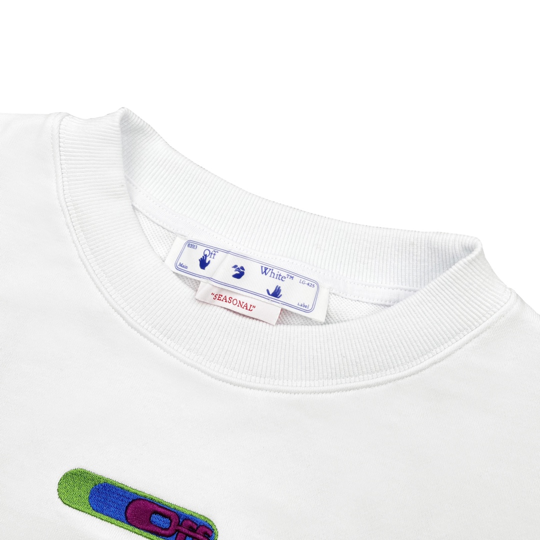  OFF-White OW  微标 印花  运动 长袖 连帽 外套夹克 秋冬季 拉链 卫衣 黑色  白色