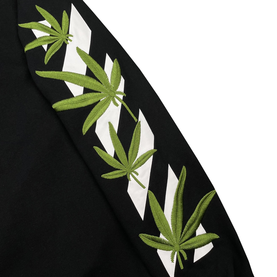  OFF-White OW  微标 印花  运动 长袖 连帽 外套夹克 秋冬季 拉链 卫衣 黑色  白色