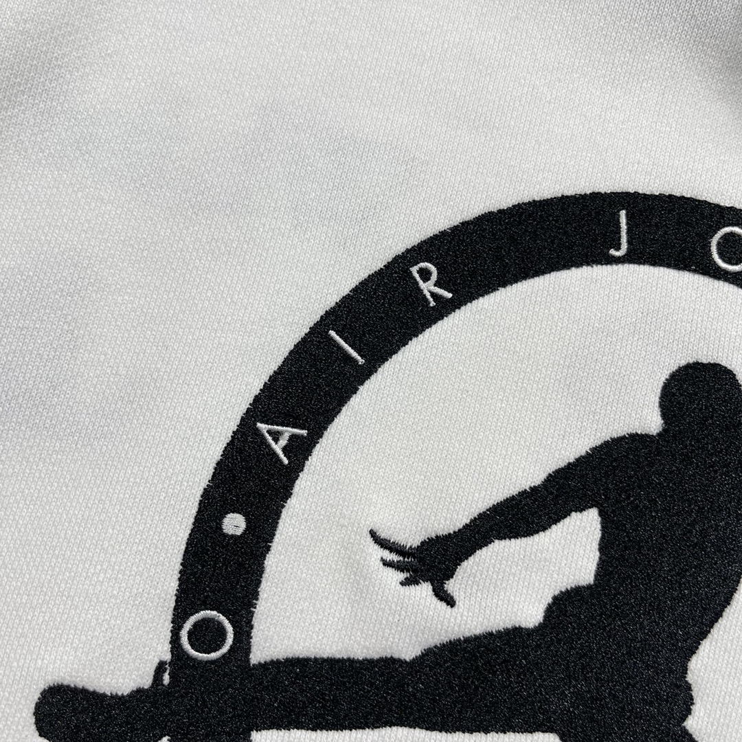  Jordan OFF-White OW FW21 联名  印花  运动 长袖 连帽 外套夹克 秋冬季 拉链 卫衣 白色 DM0060-054