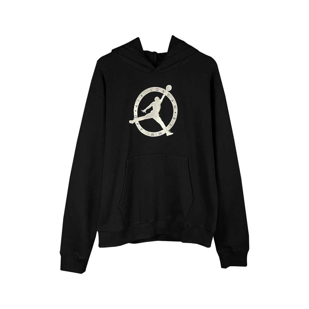   Jordan OFF-White OW FW21 联名  印花  运动 长袖 连帽 外套夹克 秋冬季 拉链 卫衣 黑色 DM0060-010