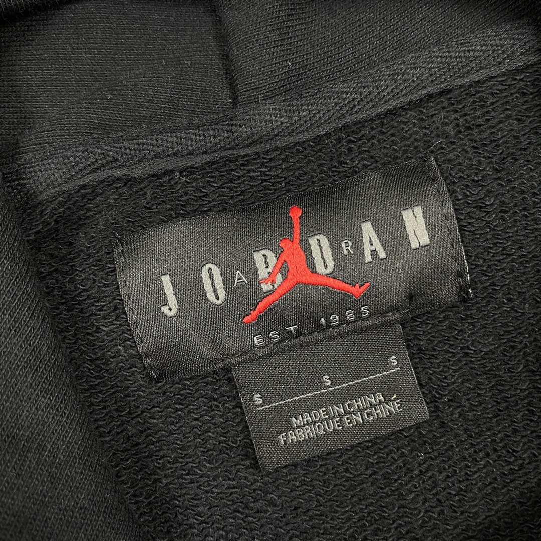   Jordan OFF-White OW FW21 联名  印花  运动 长袖 连帽 外套夹克 秋冬季 拉链 卫衣 黑色 DM0060-010