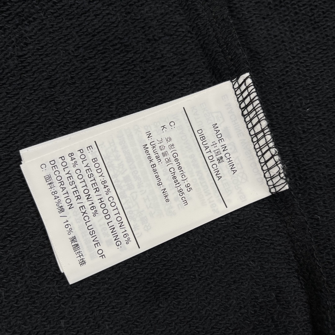   Jordan OFF-White OW FW21 联名  印花  运动 长袖 连帽 外套夹克 秋冬季 拉链 卫衣 黑色 DM0060-010