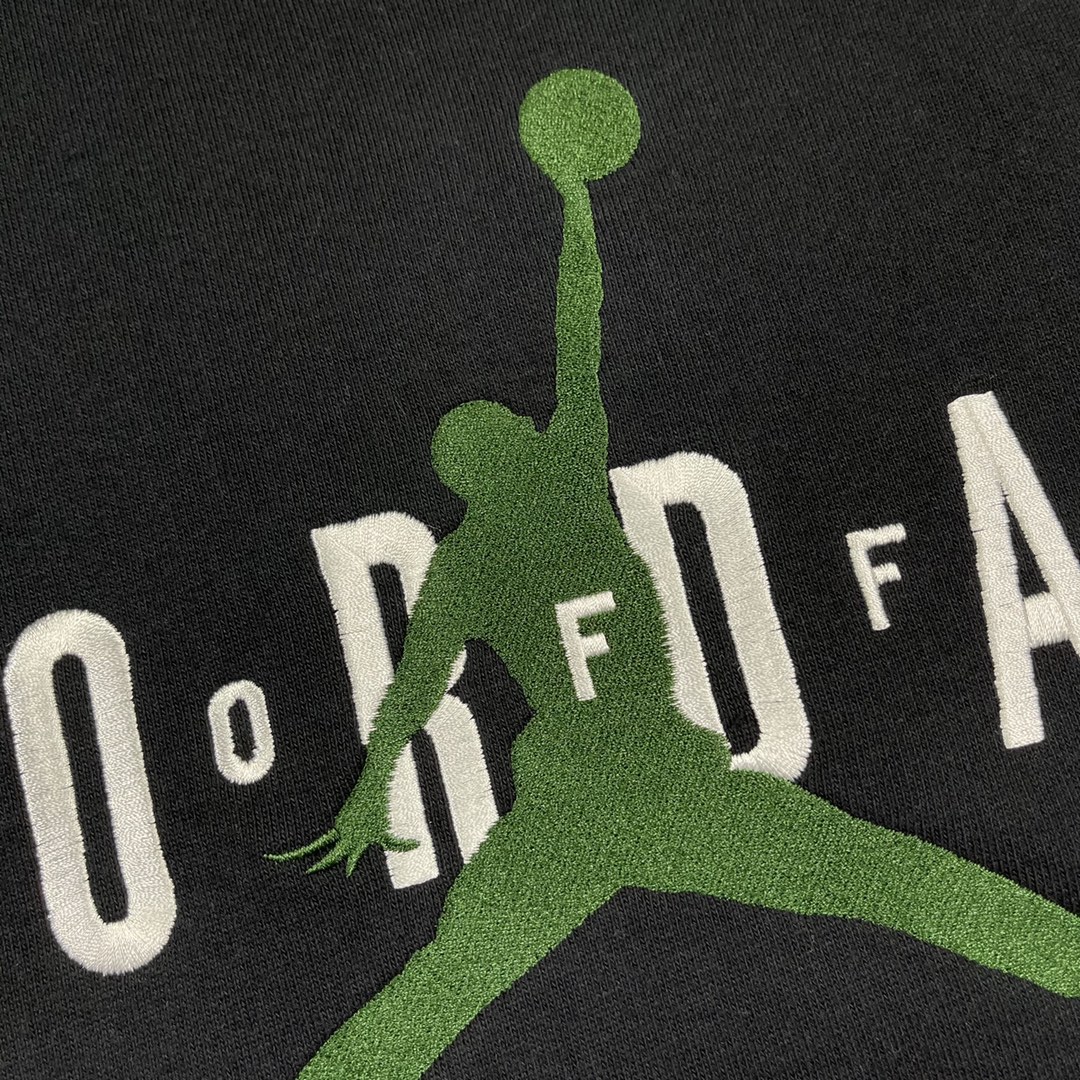   Jordan OFF-White OW FW21 联名  印花  运动 长袖 连帽 外套夹克 秋冬季 拉链 卫衣 黑色 DM0060-010