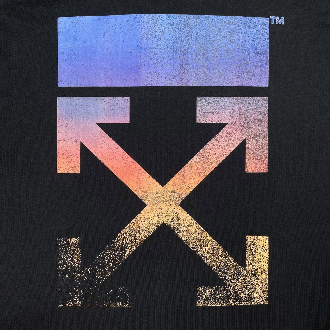  OFF-White OW FW21 渐变 微标 印花  运动 长袖 连帽 外套夹克 秋冬季 拉链 卫衣 黑色  OMBB037F21FLE0051084