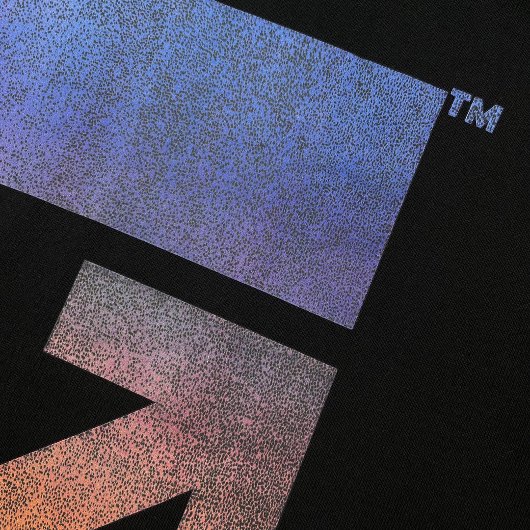  OFF-White OW FW21 渐变 微标 印花  运动 长袖 连帽 外套夹克 秋冬季 拉链 卫衣 黑色  OMBB037F21FLE0051084