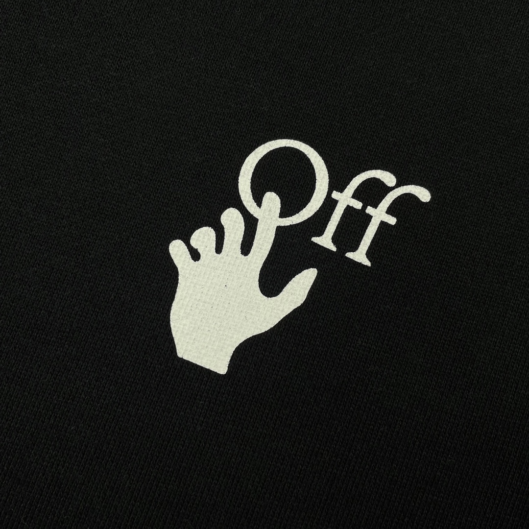  OFF-White OW FW21 渐变 微标 印花  运动 长袖 连帽 外套夹克 秋冬季 拉链 卫衣 黑色  OMBB037F21FLE0051084