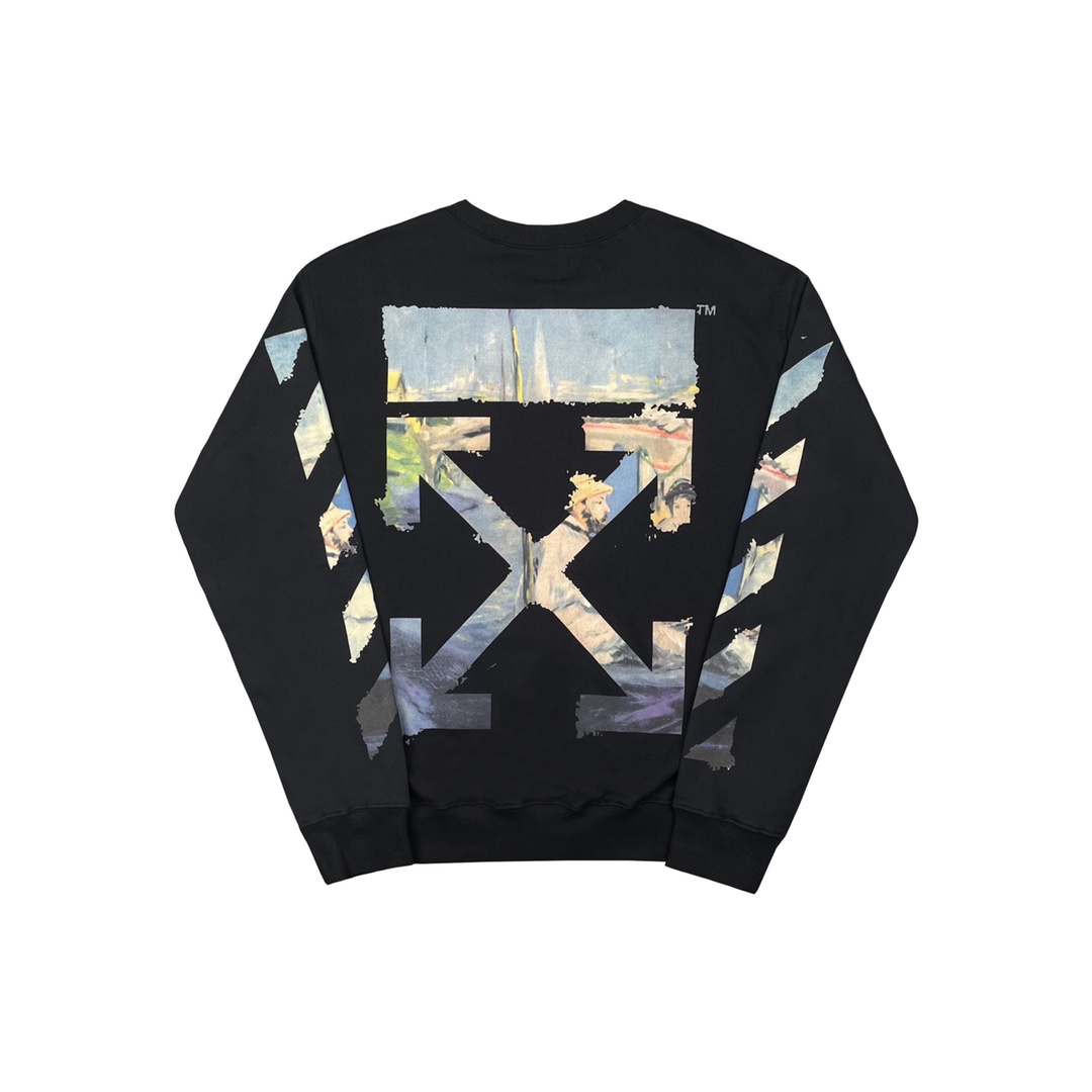  OFF-White OW  圆领 拉链   印花  运动 长袖 连帽 外套夹克 秋冬季 拉链 卫衣 黑色  白色