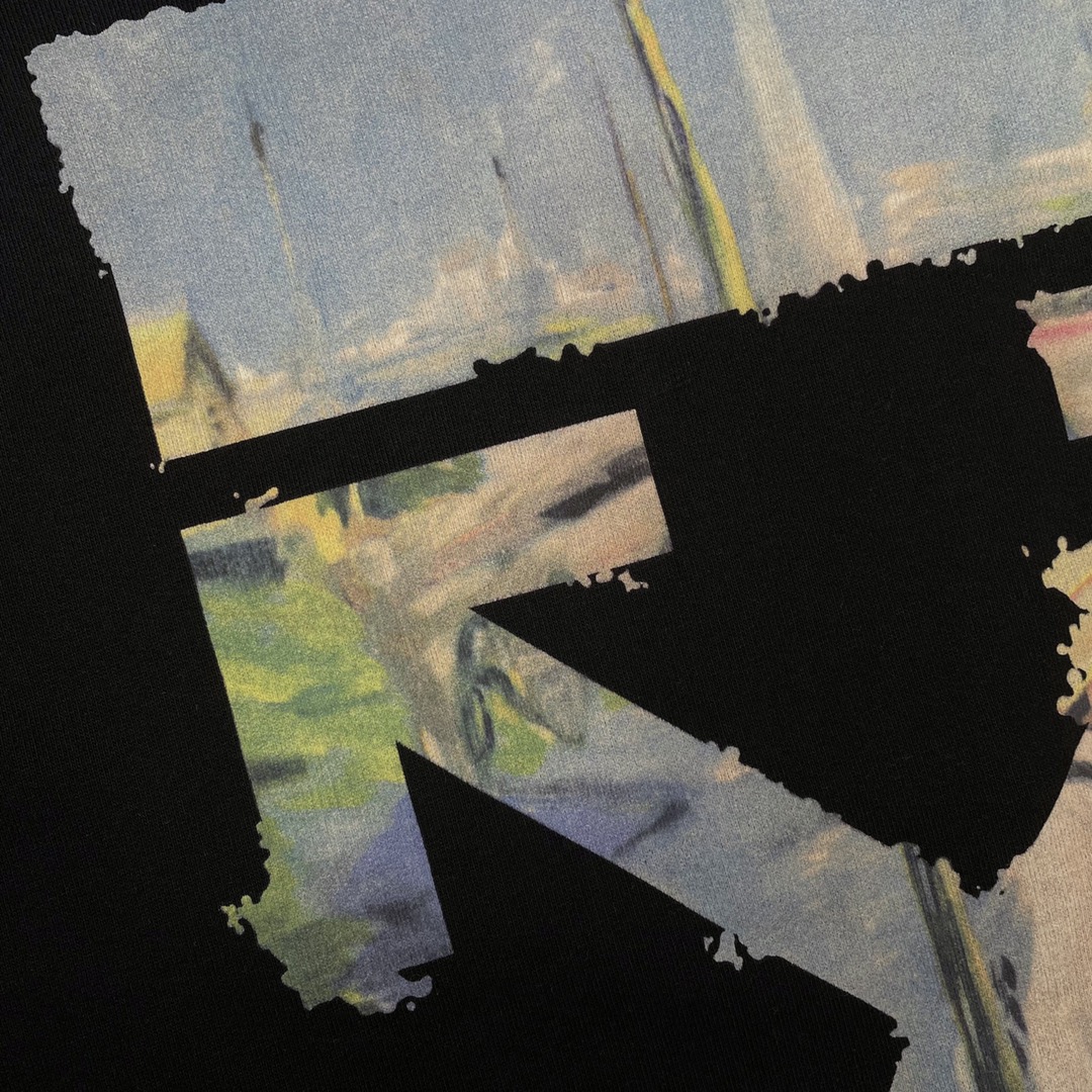  OFF-White OW  圆领 拉链   印花  运动 长袖 连帽 外套夹克 秋冬季 拉链 卫衣 黑色  白色