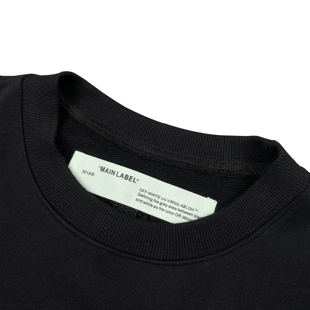  OFF-White OW  圆领 拉链   印花  运动 长袖 连帽 外套夹克 秋冬季 拉链 卫衣 黑色  白色