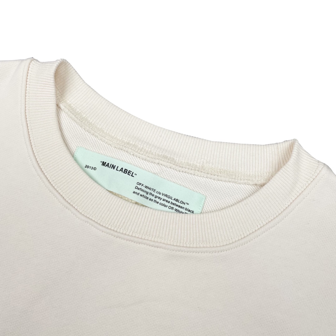  OFF-White OW  圆领 拉链   印花  运动 长袖 连帽 外套夹克 秋冬季 拉链 卫衣 黑色  白色