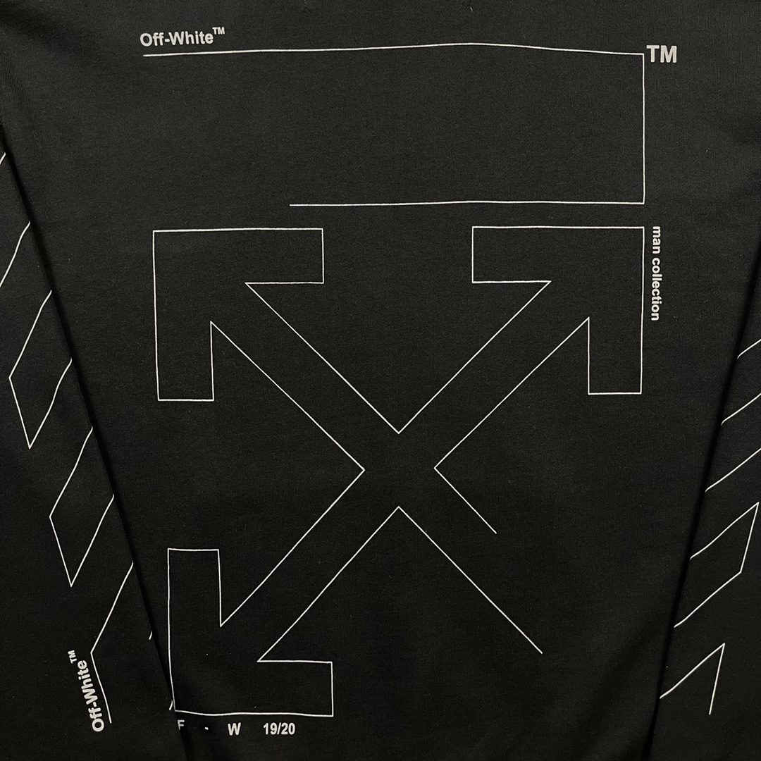  OFF-White OW  微标 印花  运动 长袖 连帽 外套夹克 秋冬季 拉链 卫衣 黑色 OMBB034E19E300031091