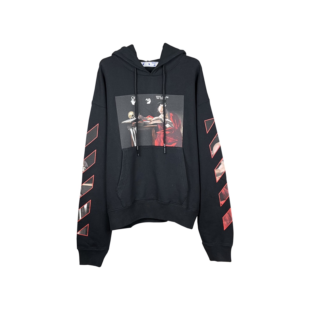  OFF-White OW SS21  微标 印花  运动 长袖 连帽 外套夹克 秋冬季 拉链 卫衣 黑色 OMBB037R21FLE0021025