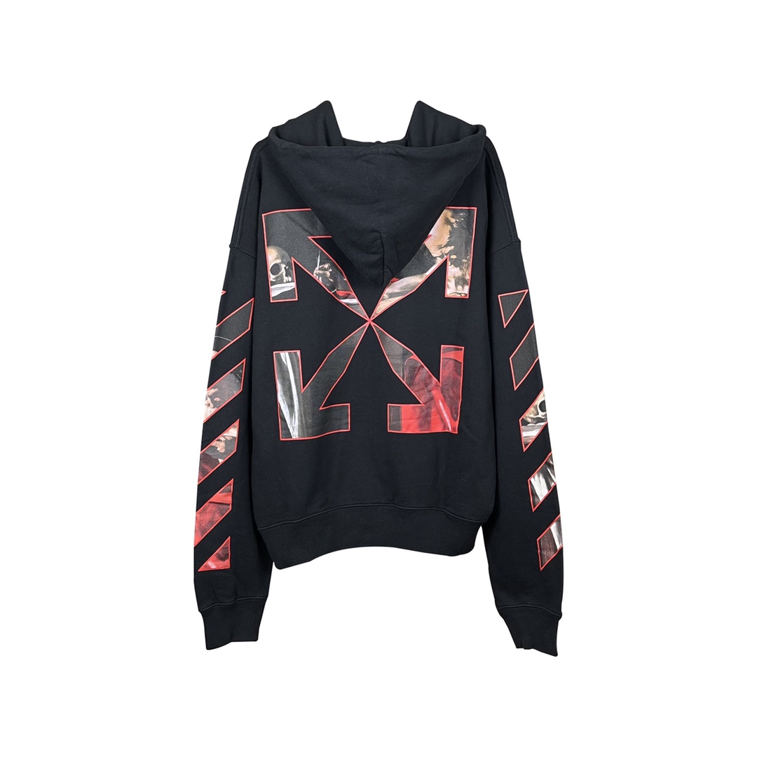  OFF-White OW SS21  微标 印花  运动 长袖 连帽 外套夹克 秋冬季 拉链 卫衣 黑色 OMBB037R21FLE0021025