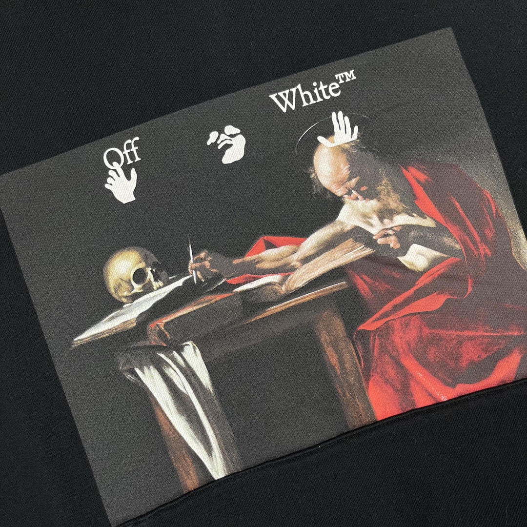  OFF-White OW SS21  微标 印花  运动 长袖 连帽 外套夹克 秋冬季 拉链 卫衣 黑色 OMBB037R21FLE0021025