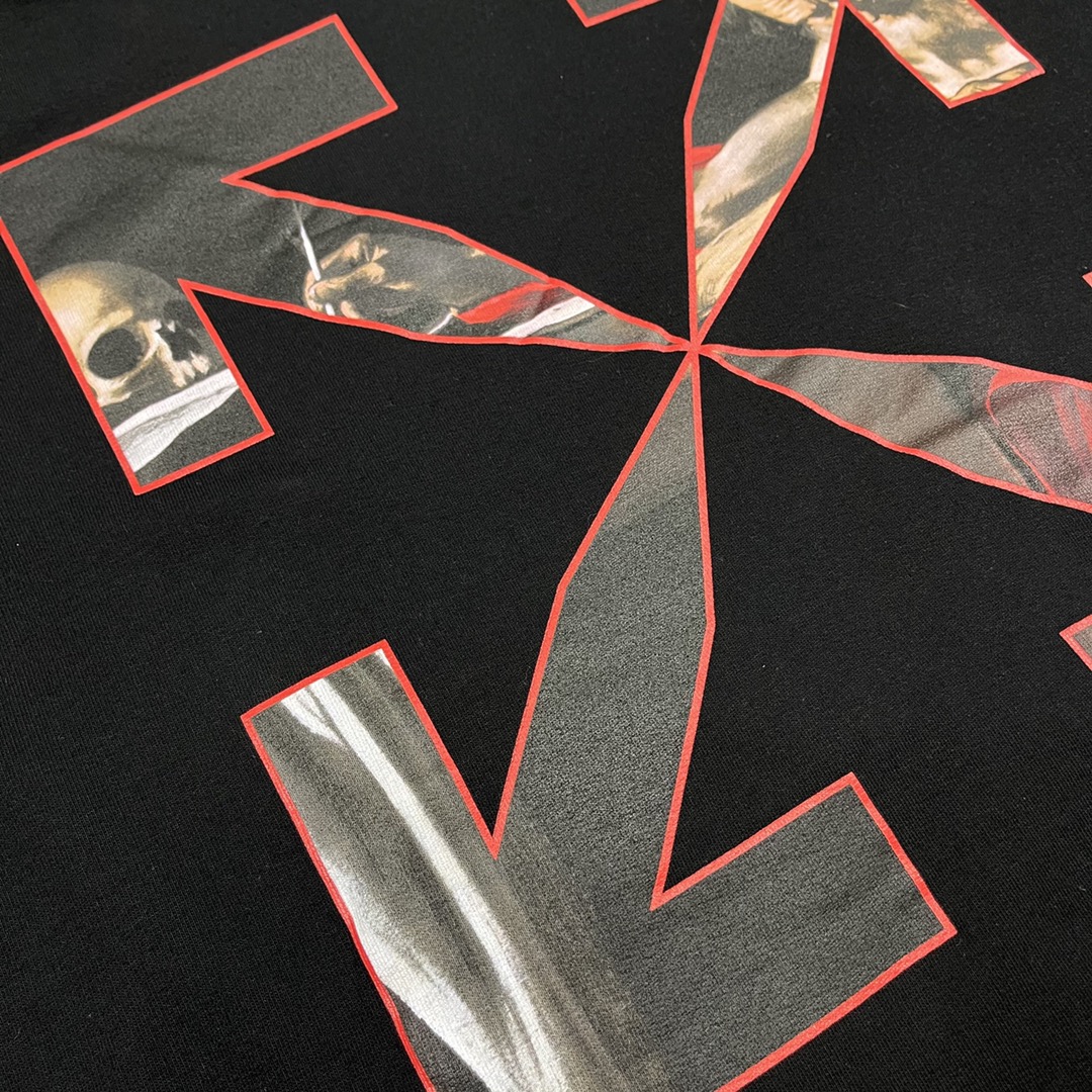  OFF-White OW SS21  微标 印花  运动 长袖 连帽 外套夹克 秋冬季 拉链 卫衣 黑色 OMBB037R21FLE0021025