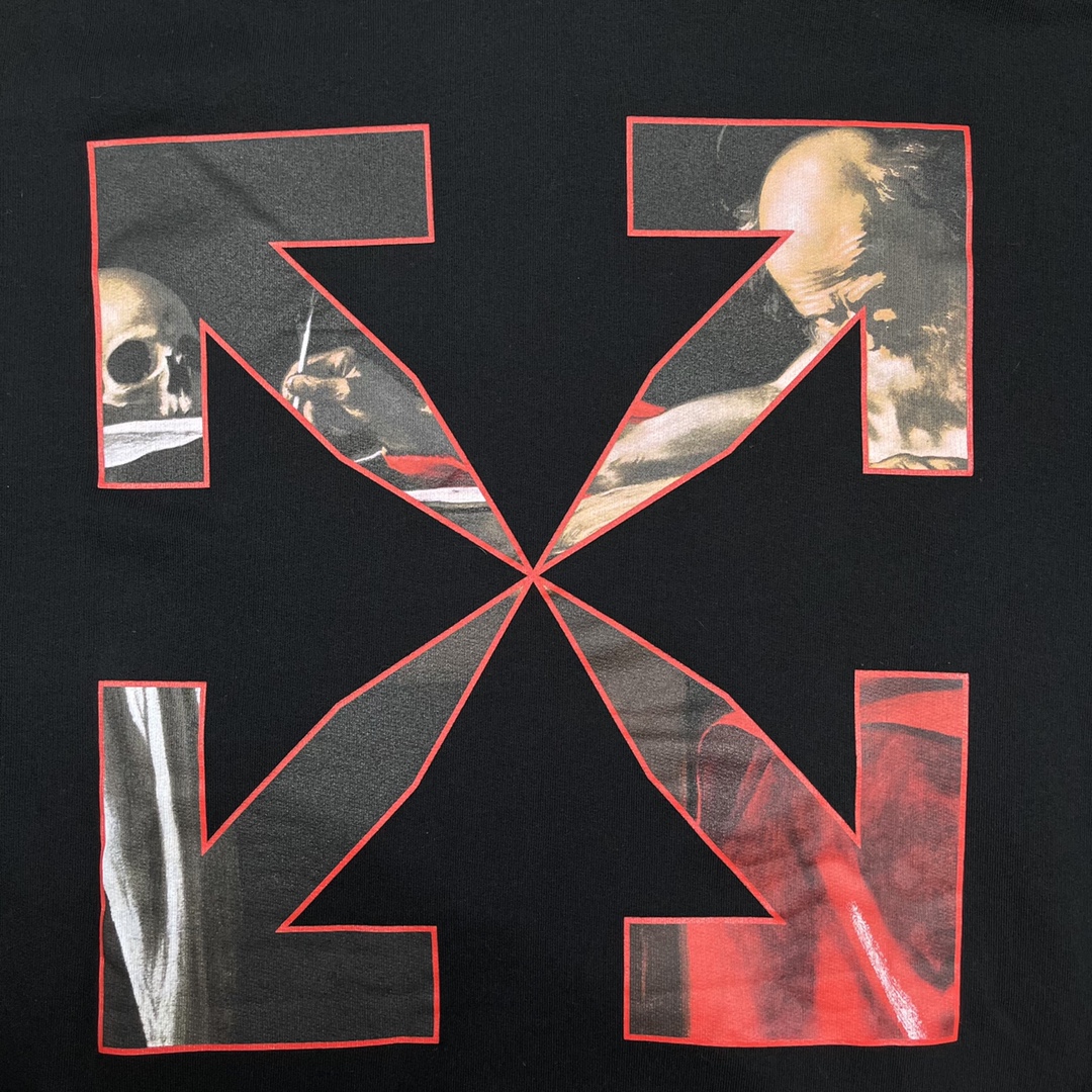  OFF-White OW SS21  微标 印花  运动 长袖 连帽 外套夹克 秋冬季 拉链 卫衣 黑色 OMBB037R21FLE0021025