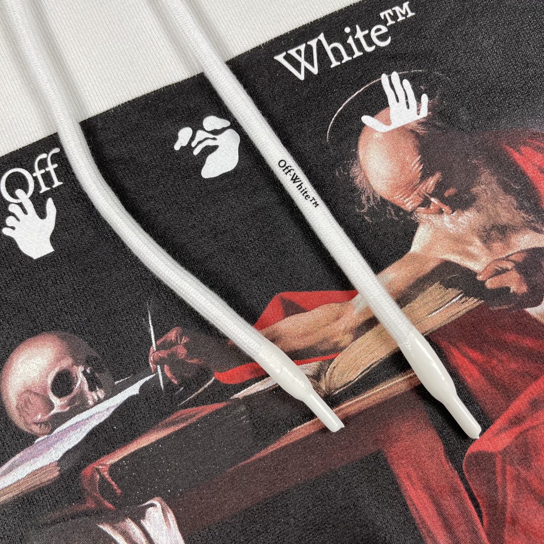   OFF-White OW SS21  微标 印花  运动 长袖 连帽 外套夹克 秋冬季 拉链 卫衣 白色 OMBB037R21FLE0020125
