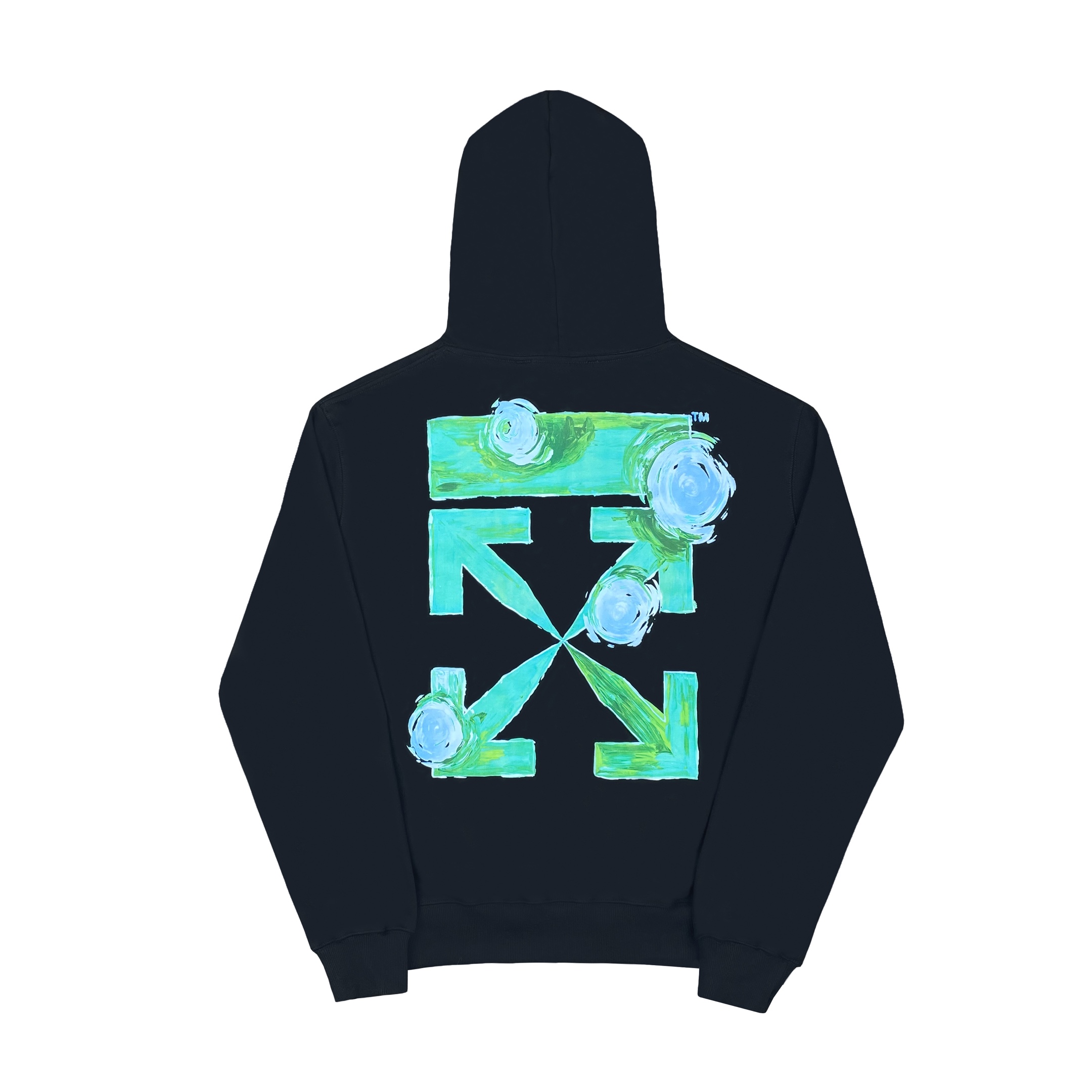   OFF-White OW FW21  微标 印花  运动 长袖 连帽 外套夹克 秋冬季 拉链 卫衣 黑色 OMBB073F21FLE0011084