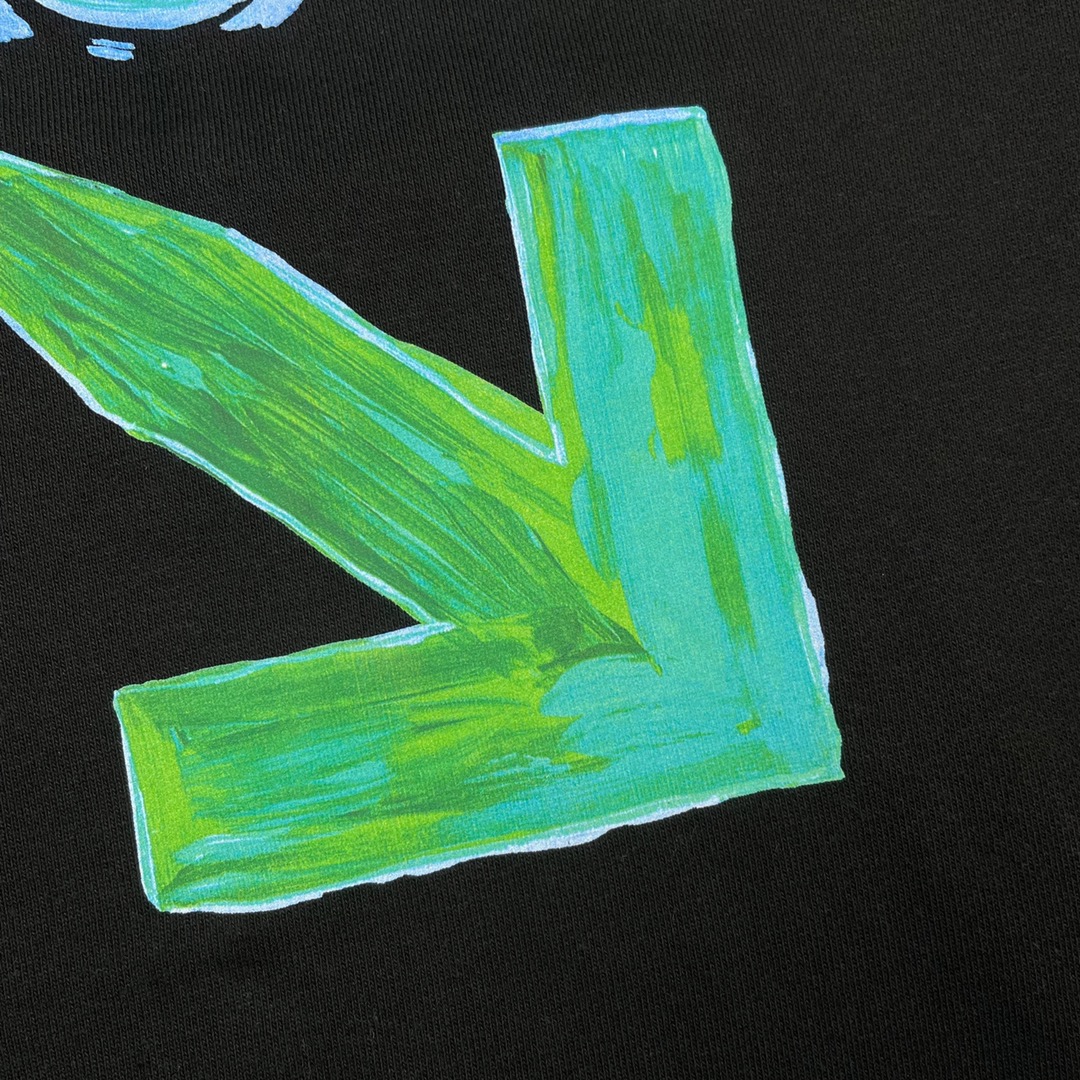   OFF-White OW FW21  微标 印花  运动 长袖 连帽 外套夹克 秋冬季 拉链 卫衣 黑色 OMBB073F21FLE0011084