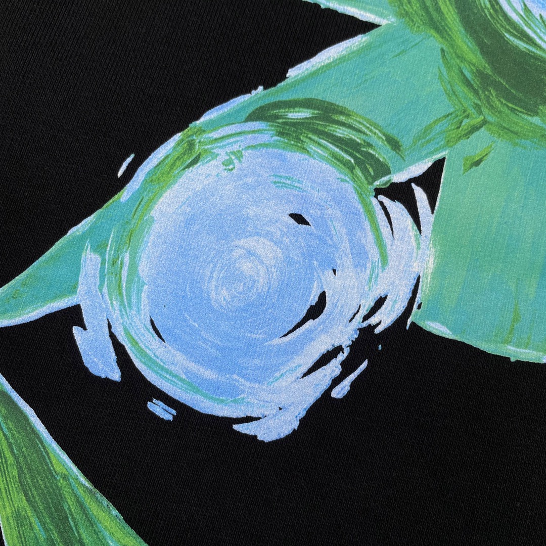   OFF-White OW FW21  微标 印花  运动 长袖 连帽 外套夹克 秋冬季 拉链 卫衣 黑色 OMBB073F21FLE0011084