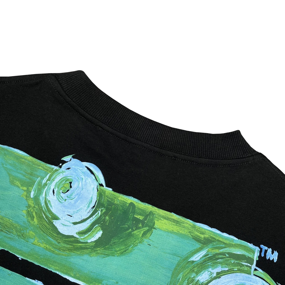   OFF-White OW FW21  圆领 微标 印花  运动 长袖 连帽 外套夹克 秋冬季 拉链 卫衣 黑色 OMBA054F21FLE0081084