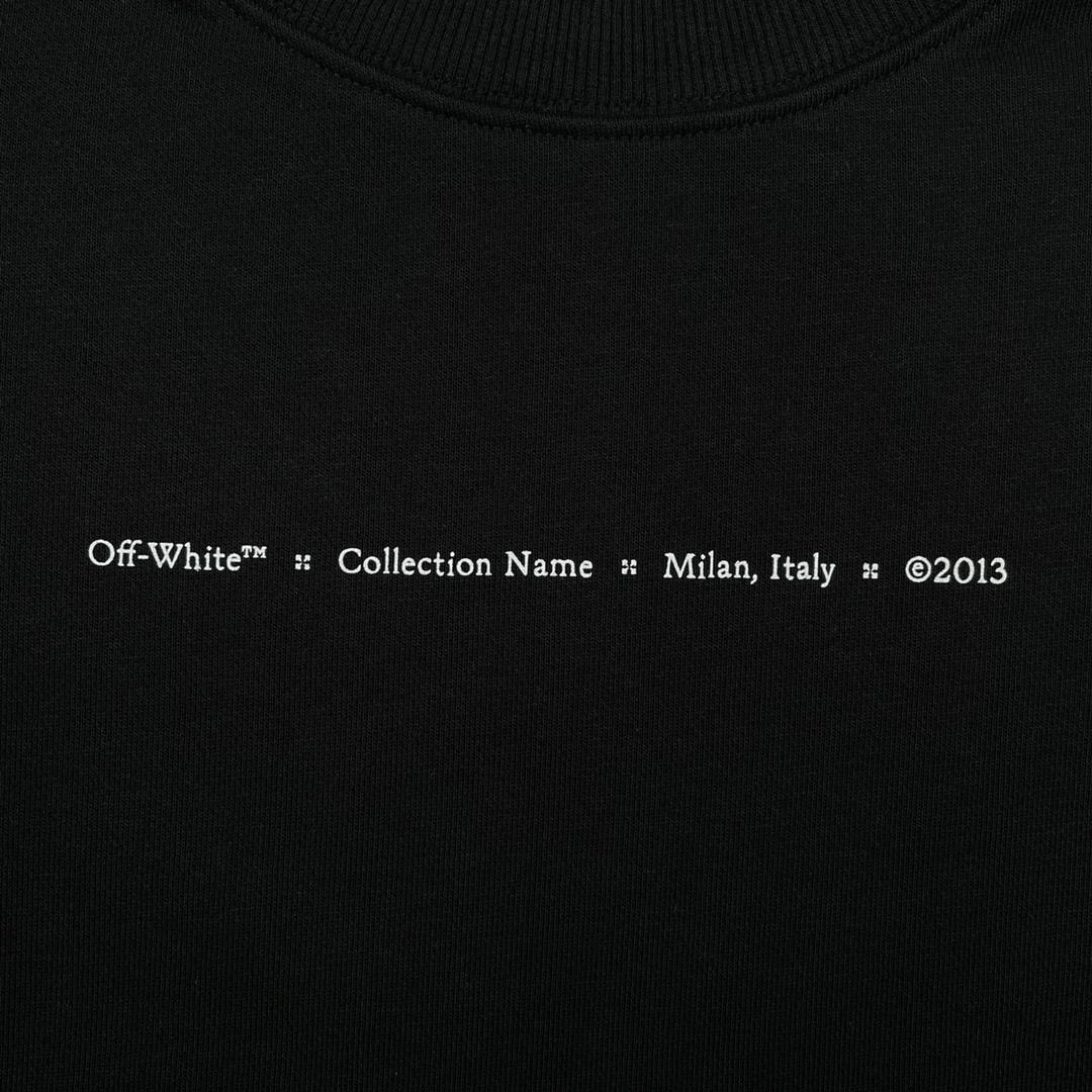   OFF-White OW FW21  圆领 微标 印花  运动 长袖 连帽 外套夹克 秋冬季 拉链 卫衣 黑色 OMBA054F21FLE0081084