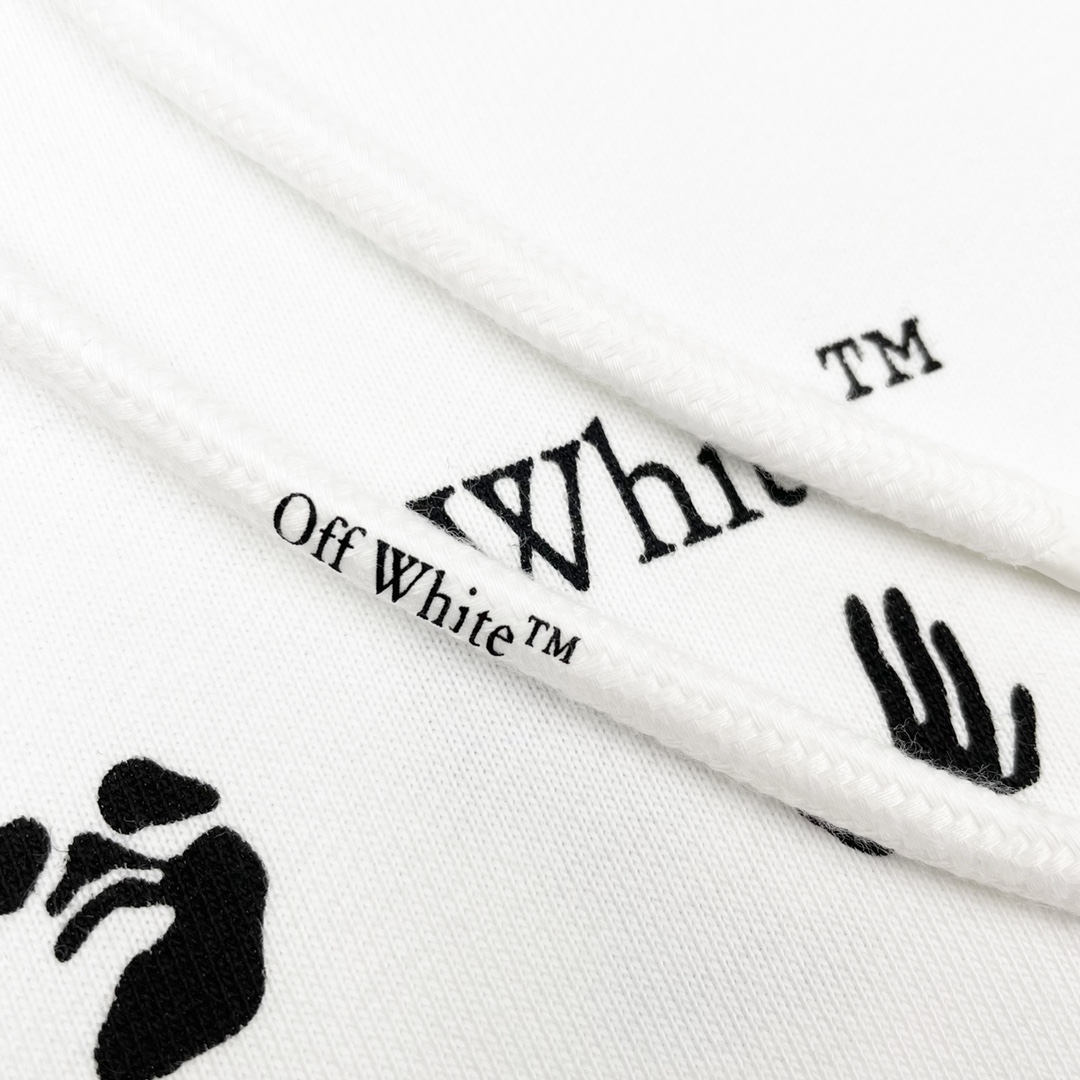  OFF-White OW FW21  微标 印花  运动 长袖 连帽 外套夹克 秋冬季 拉链 卫衣 白色