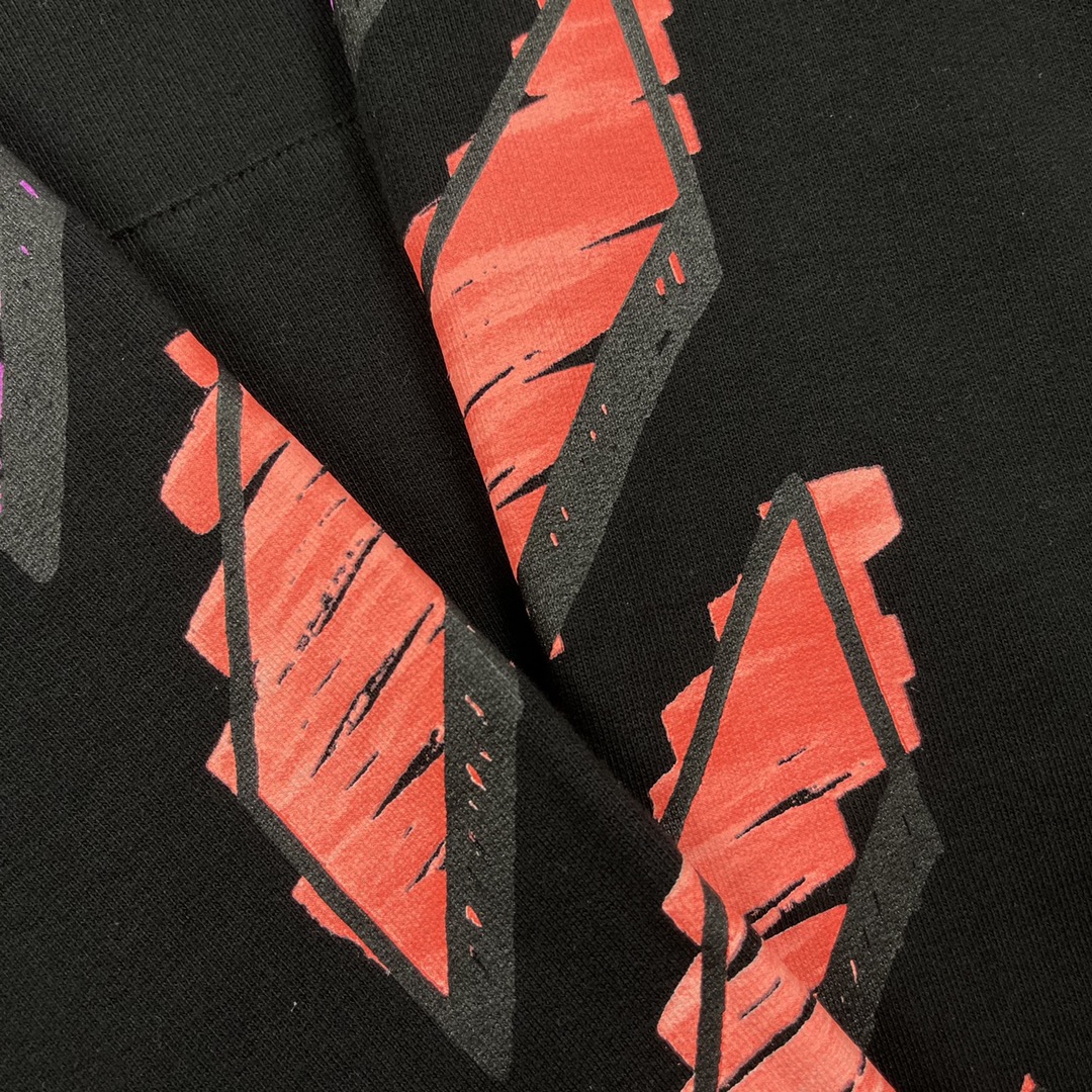   OFF-White OW   微标 印花  运动 长袖 连帽 外套夹克 秋冬季 拉链 卫衣 黑色  