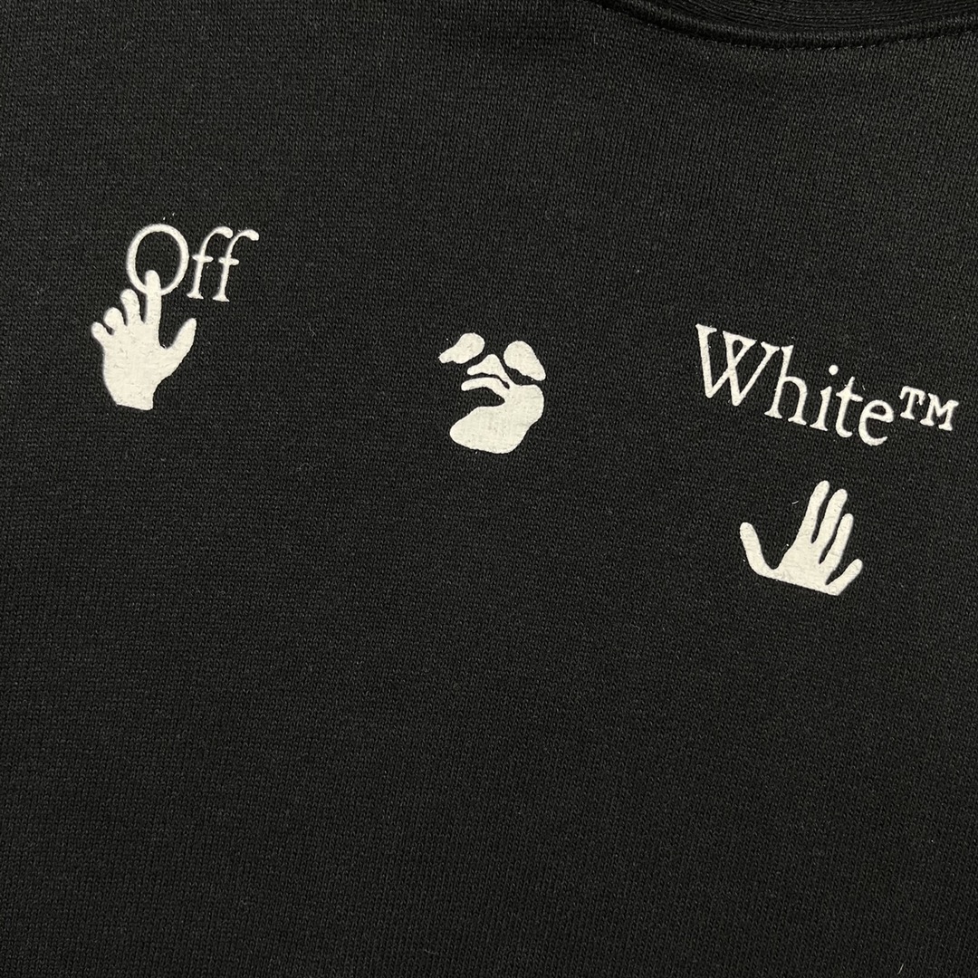  OFF-White OW   微标 印花  运动 长袖 连帽 外套夹克 秋冬季 拉链 卫衣 黑色  