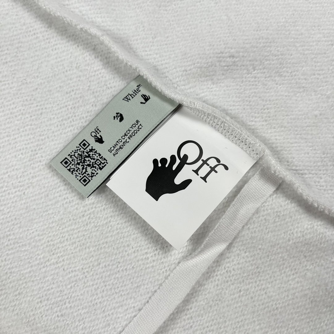  OFF-White OW   微标 印花  运动 长袖 连帽 外套夹克 秋冬季 拉链 卫衣 白色  