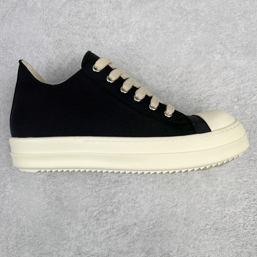 Rick Owens DRKSHDW RO 黑色 低筒 板鞋 休闲鞋 男鞋 女鞋 DU02B4802DQ-911 丝绸布料
