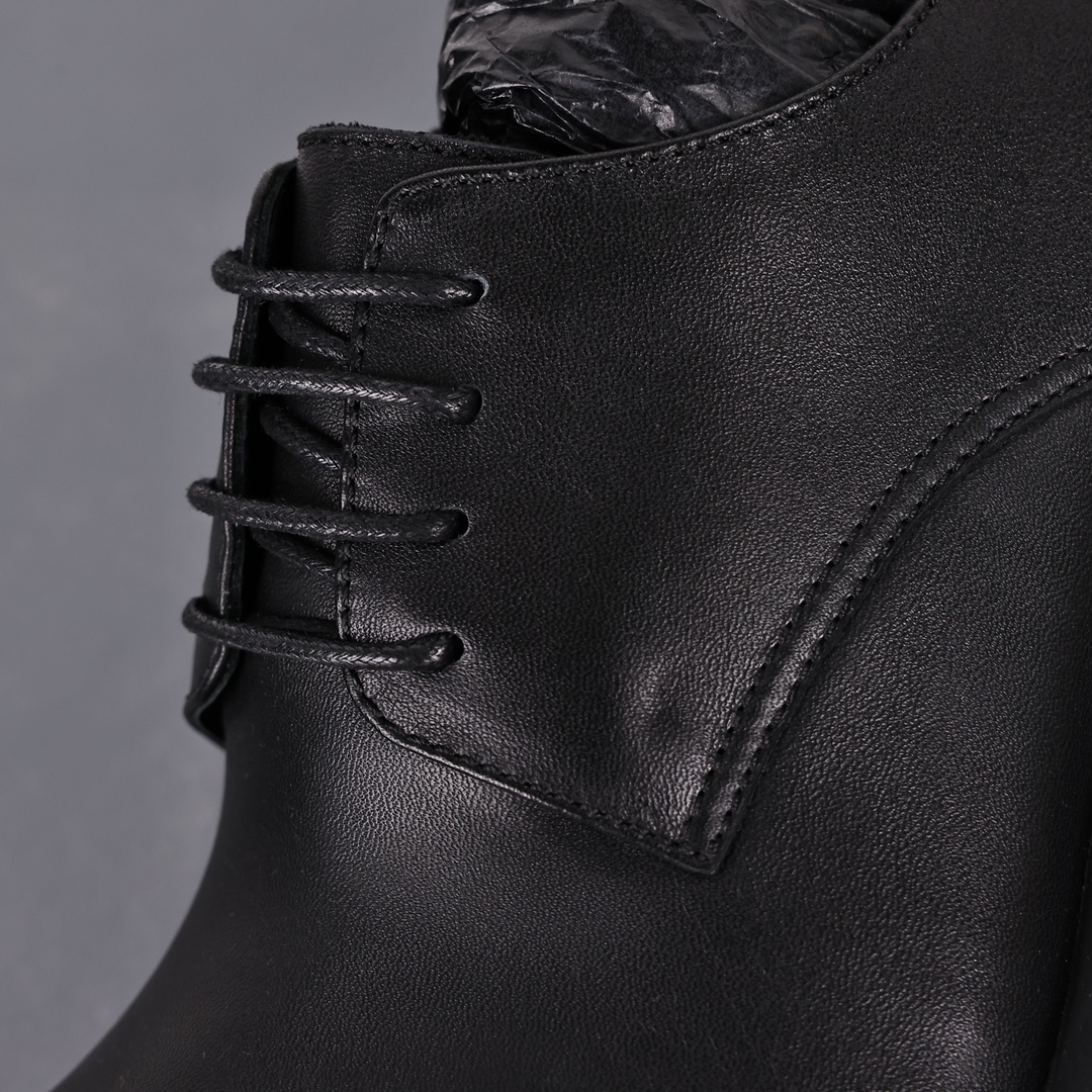  Balenciaga 巴黎世家 Sergent 光滑 小牛皮 德比鞋 皮鞋 增高 休闲鞋 男鞋 黑色 701393WBD401000