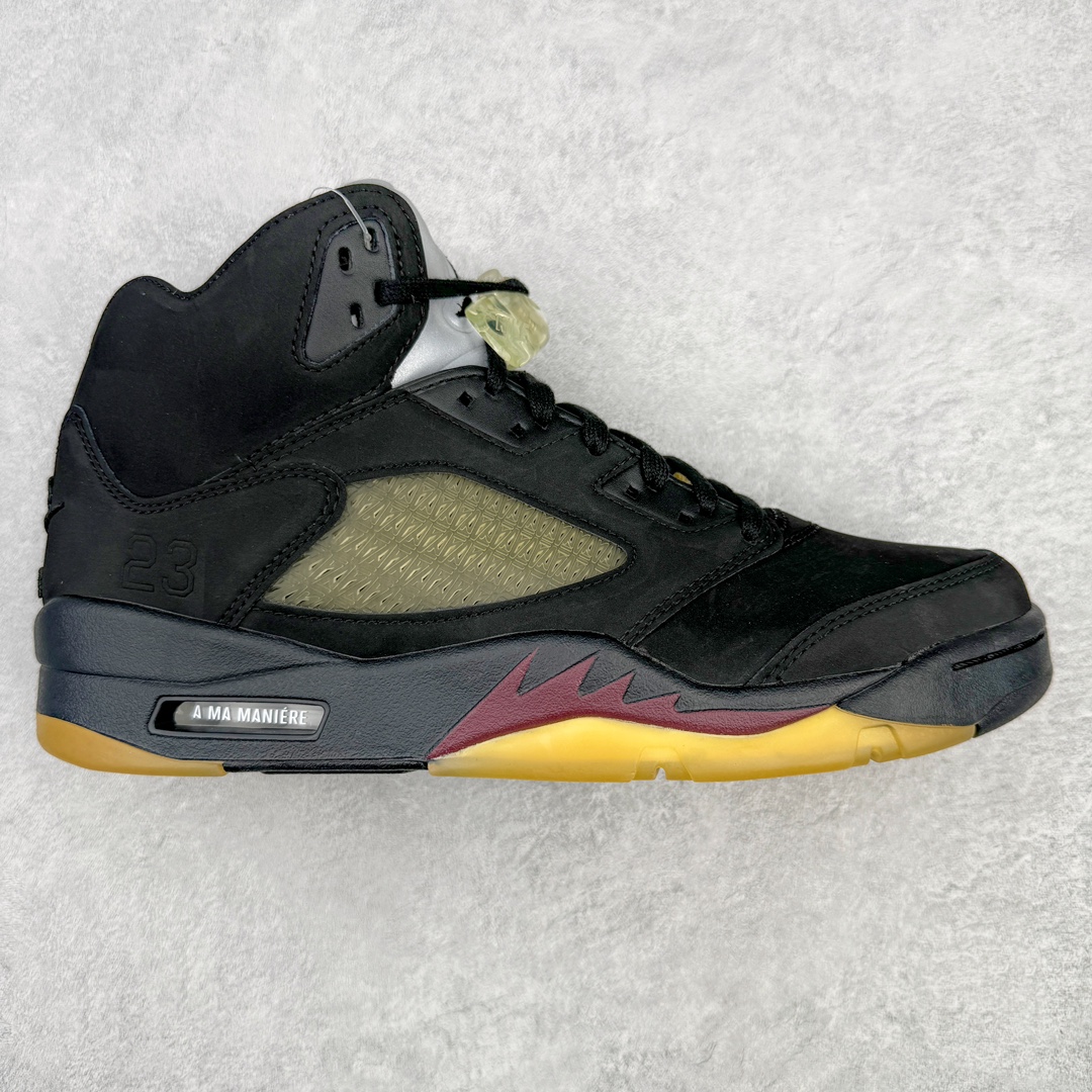  AMAMANIERE Air Jordan 5   AJ5  AMM  低筒  男鞋 休闲鞋 板鞋 复古篮球鞋 波鞋  黑色  FD1330-001
