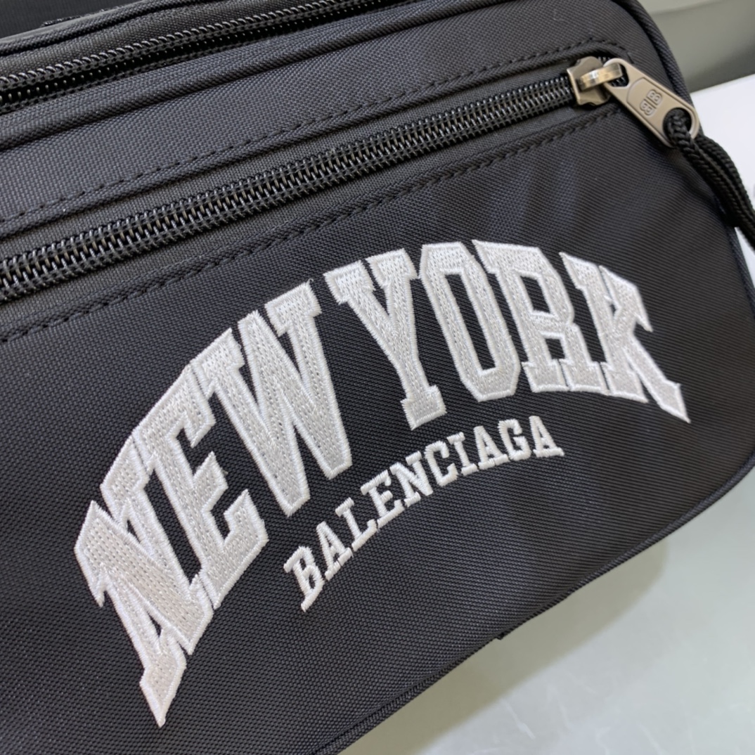  Balencia 巴黎世家  帆布 时尚 手机包 单肩包 斜跨 手提包 腰包 男女同款 黑色  