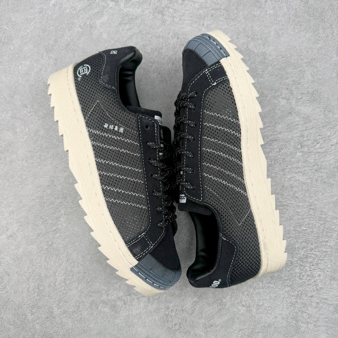  Neighborhood CLOT adidas  Superstar 低筒 复古板鞋 休闲鞋 男鞋 女鞋 凝结集团 黑色 IE8879