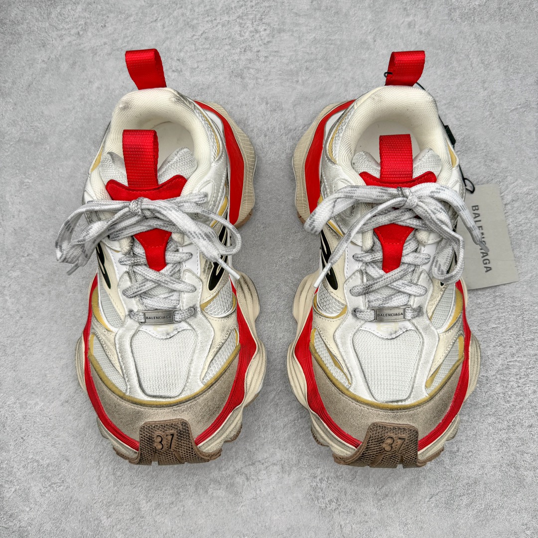 Balenciaga CARGO 巴黎世家  圆头系带 舒适百搭 老爹鞋 运动 复古板鞋 休闲鞋 男鞋 女鞋 白红  （版型偏大一码）