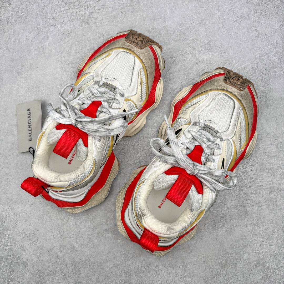 Balenciaga CARGO 巴黎世家  圆头系带 舒适百搭 老爹鞋 运动 复古板鞋 休闲鞋 男鞋 女鞋 白红  （版型偏大一码）