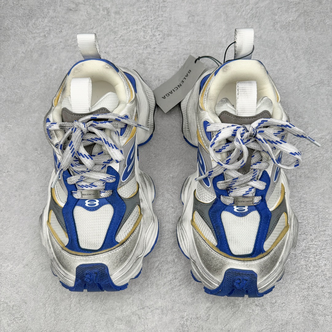  Balenciaga CARGO 巴黎世家  圆头系带 舒适百搭 老爹鞋 运动 复古板鞋 休闲鞋 男鞋 女鞋 白蓝（版型偏大一码）