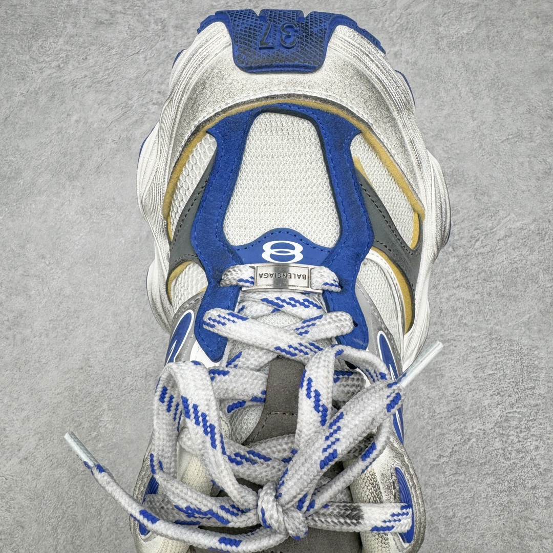  Balenciaga CARGO 巴黎世家  圆头系带 舒适百搭 老爹鞋 运动 复古板鞋 休闲鞋 男鞋 女鞋 白蓝（版型偏大一码）